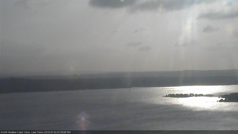 Lake Travis webcam, July 3, 2019 6:30 PM CT