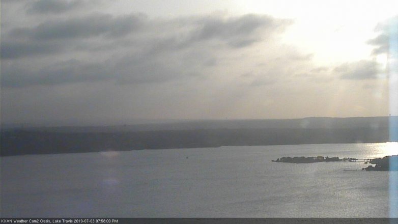 Lake Travis webcam, July 3, 2019 7:00 PM CT