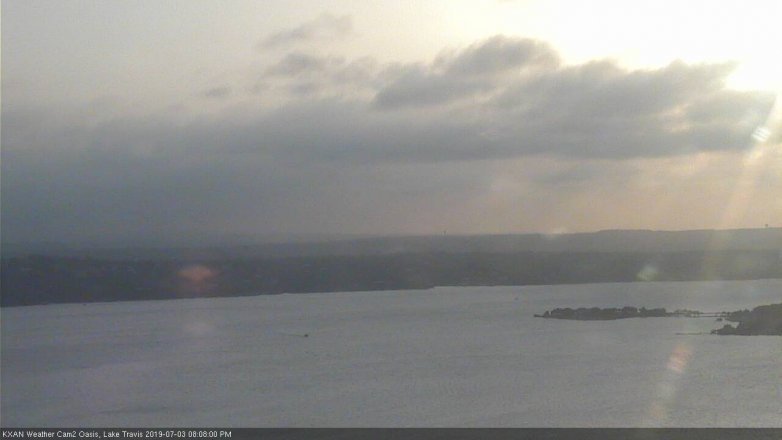 Lake Travis webcam, July 3, 2019 7:10 PM CT