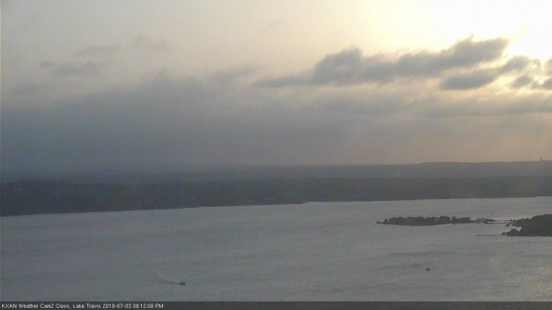 Lake Travis webcam, July 3, 2019 7:15 PM CT
