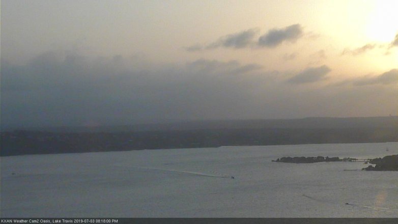 Lake Travis webcam, July 3, 2019 7:20 PM CT