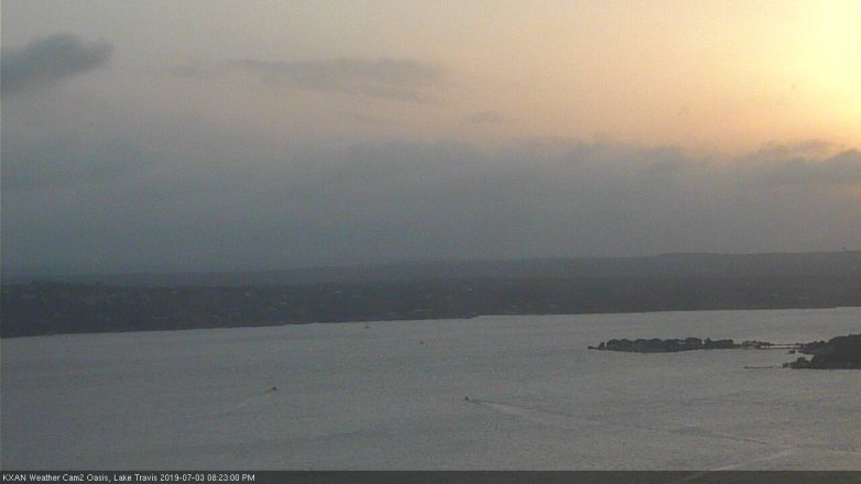 Lake Travis webcam, July 3, 2019 7:25 PM CT