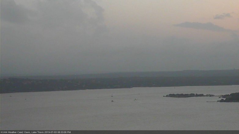 Lake Travis webcam, July 3, 2019 7:35 PM CT