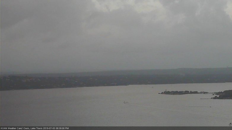 Lake Travis webcam, July 3, 2019 7:40 PM CT