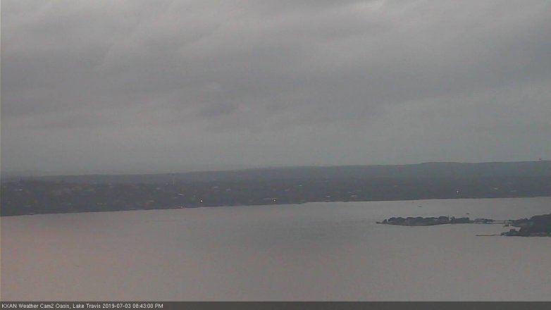 Lake Travis webcam, July 3, 2019 7:45 PM CT
