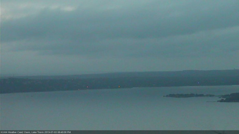 Lake Travis webcam, July 3, 2019 7:50 PM CT