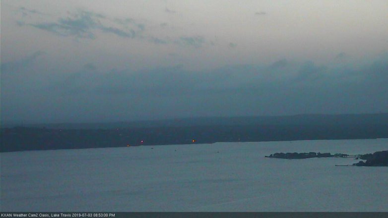 Lake Travis webcam, July 3, 2019 7:55 PM CT