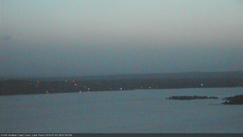 Lake Travis webcam, July 3, 2019 8:10 PM CT