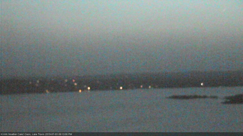 Lake Travis webcam, July 3, 2019 8:15 PM CT