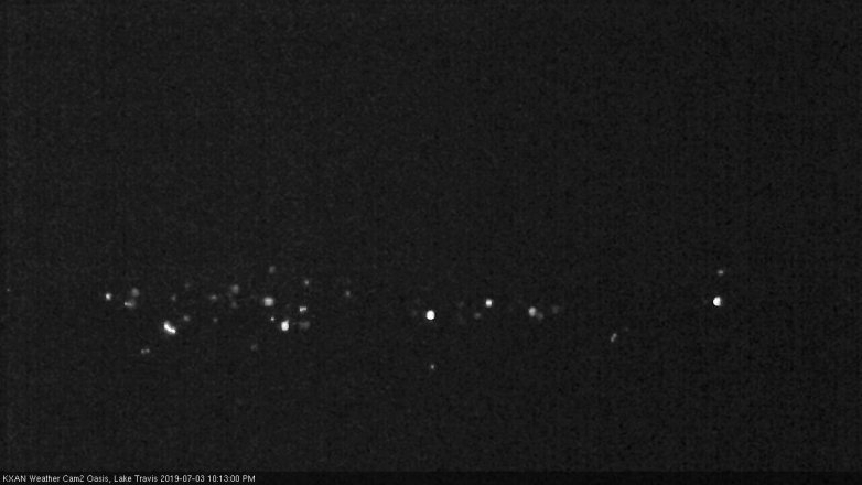 Lake Travis webcam, July 3, 2019 9:15 PM CT