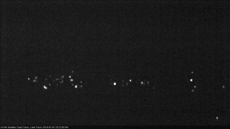 Lake Travis webcam, July 3, 2019 9:30 PM CT