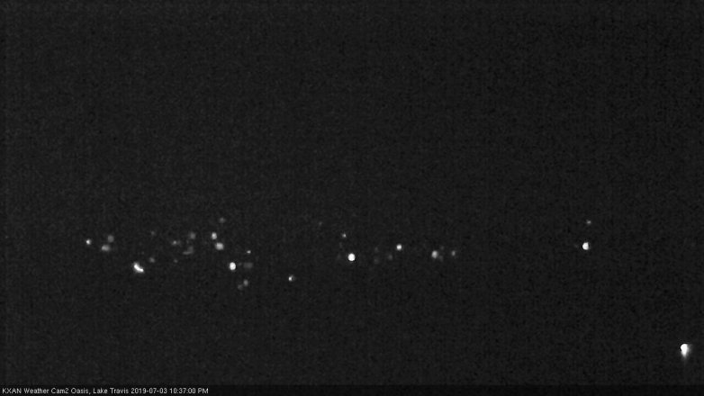 Lake Travis webcam, July 3, 2019 9:40 PM CT