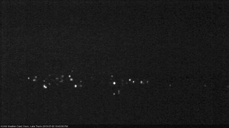 Lake Travis webcam, July 3, 2019 9:45 PM CT
