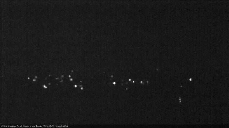 Lake Travis webcam, July 3, 2019 9:50 PM CT