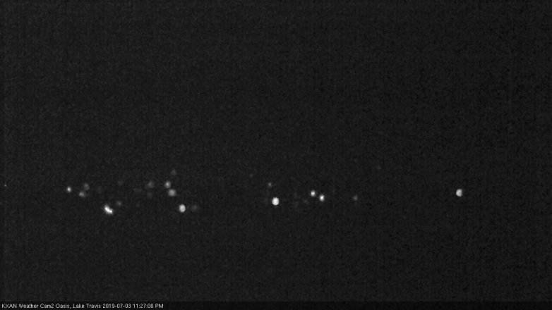 Lake Travis webcam, July 3, 2019 10:30 PM CT