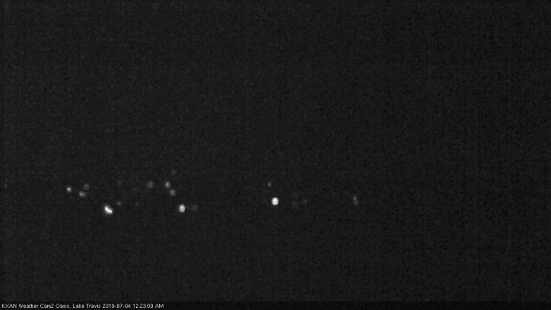 Lake Travis webcam, July 3, 2019 11:25 PM CT