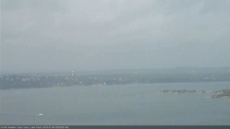 Lake Travis webcam, July 4, 2019 9:00 AM CT