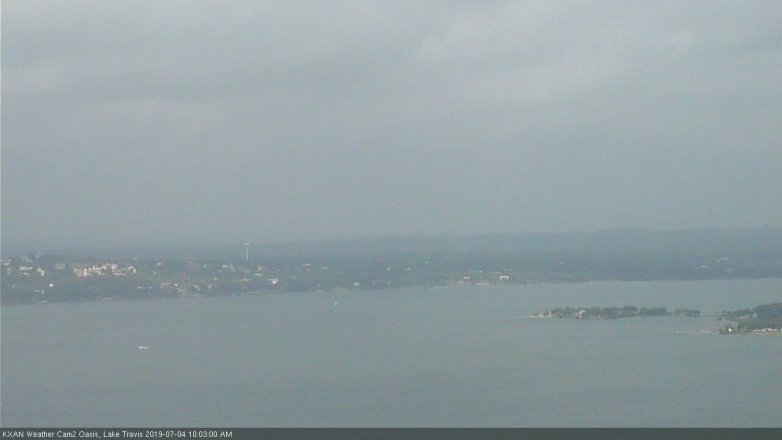 Lake Travis webcam, July 4, 2019 9:05 AM CT