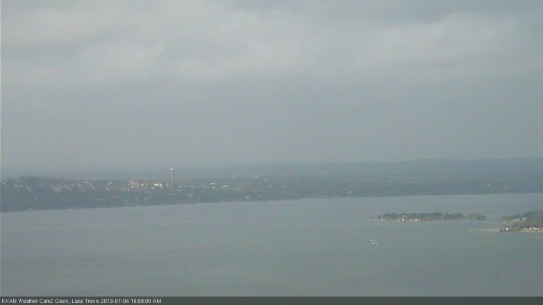 Lake Travis webcam, July 4, 2019 9:10 AM CT