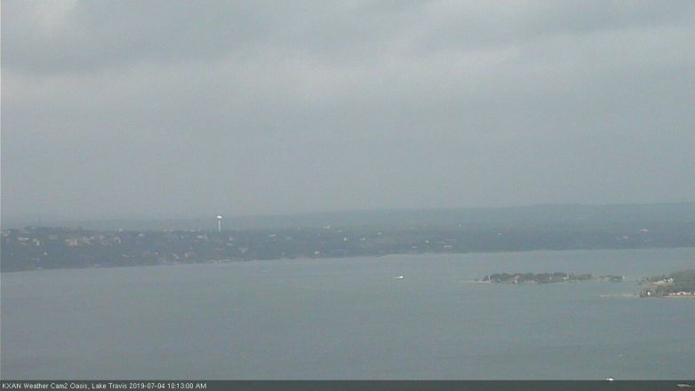 Lake Travis webcam, July 4, 2019 9:15 AM CT