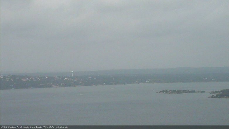 Lake Travis webcam, July 4, 2019 9:25 AM CT