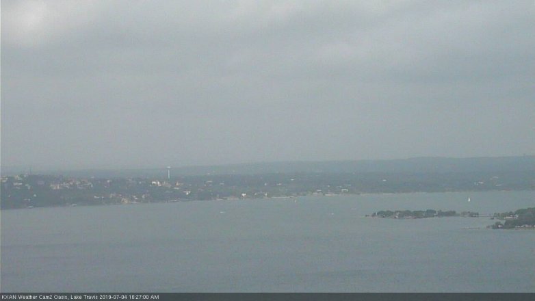 Lake Travis webcam, July 4, 2019 9:30 AM CT