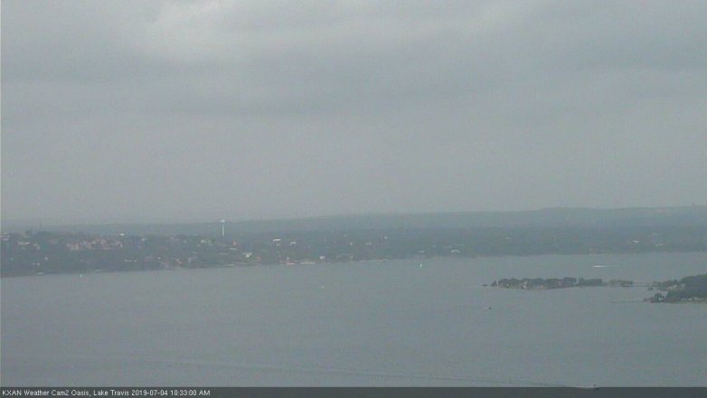 Lake Travis webcam, July 4, 2019 9:35 AM CT