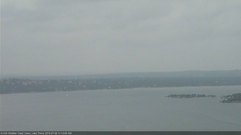 Lake Travis webcam, July 4, 2019 10:15 AM CT