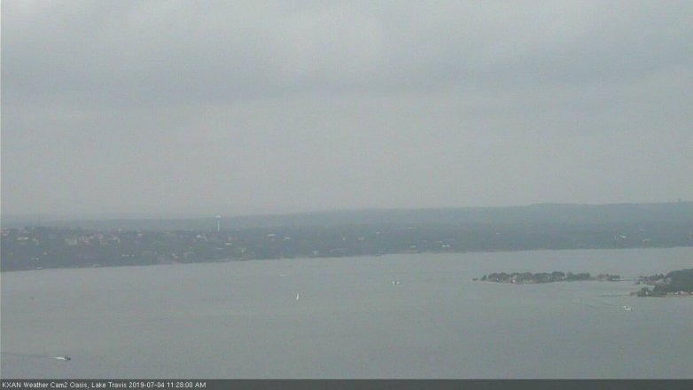 Lake Travis webcam, July 4, 2019 10:30 AM CT