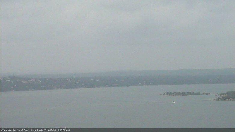 Lake Travis webcam, July 4, 2019 10:40 AM CT