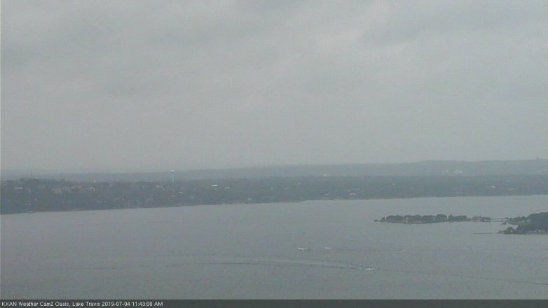 Lake Travis webcam, July 4, 2019 10:45 AM CT