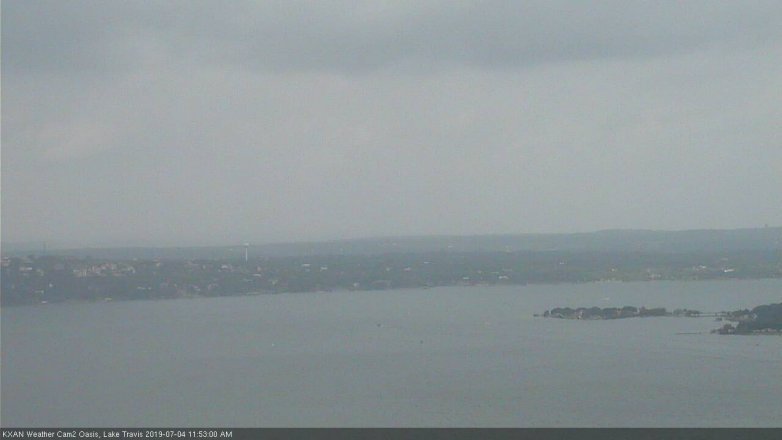 Lake Travis webcam, July 4, 2019 10:55 AM CT