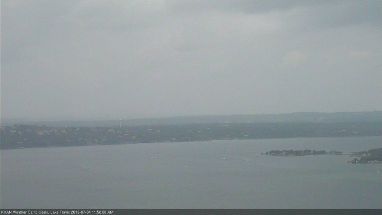 Lake Travis webcam, July 4, 2019 11:00 AM CT
