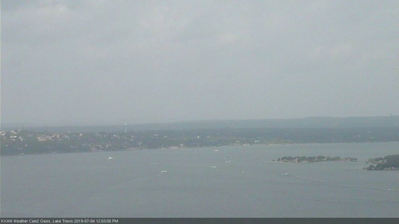 Lake Travis webcam, July 4, 2019 11:05 AM CT
