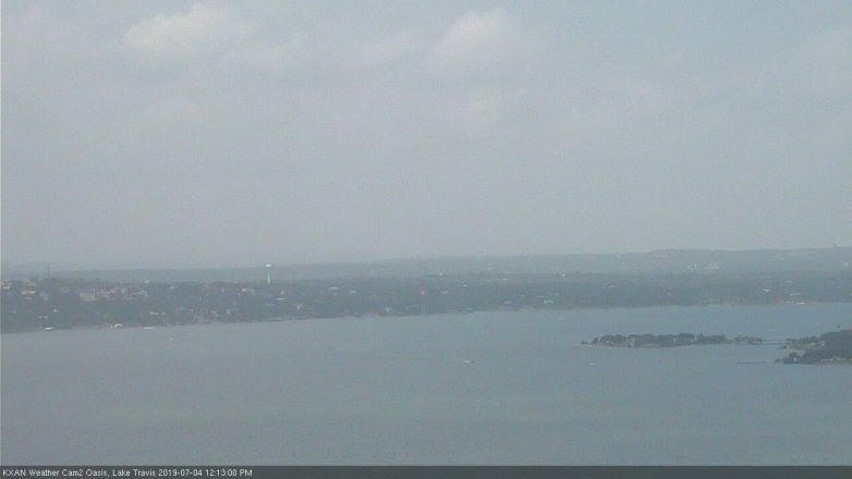 Lake Travis webcam, July 4, 2019 11:15 AM CT