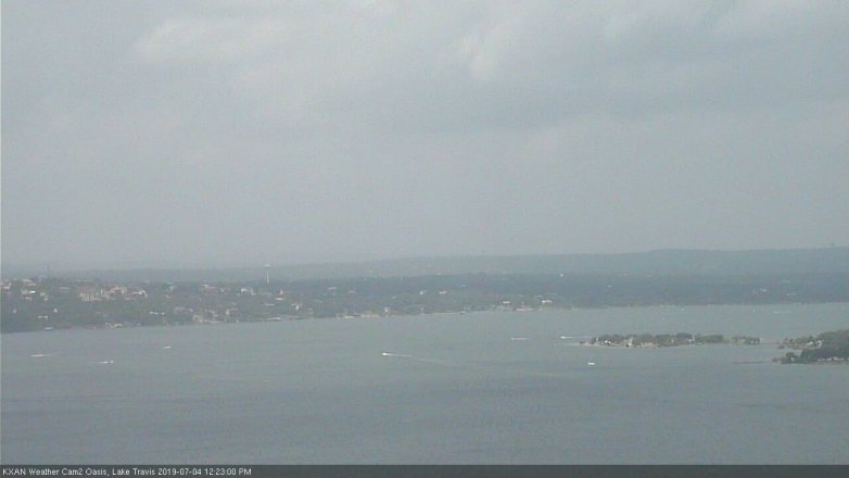 Lake Travis webcam, July 4, 2019 11:25 AM CT