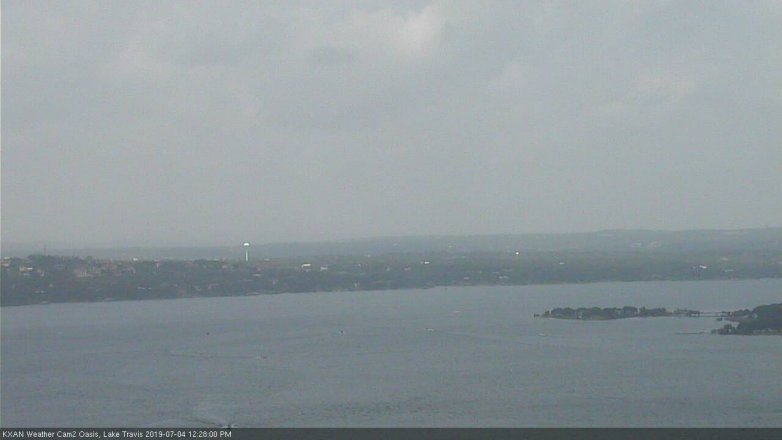 Lake Travis webcam, July 4, 2019 11:30 AM CT