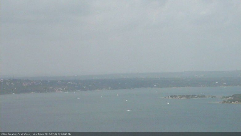 Lake Travis webcam, July 4, 2019 11:35 AM CT