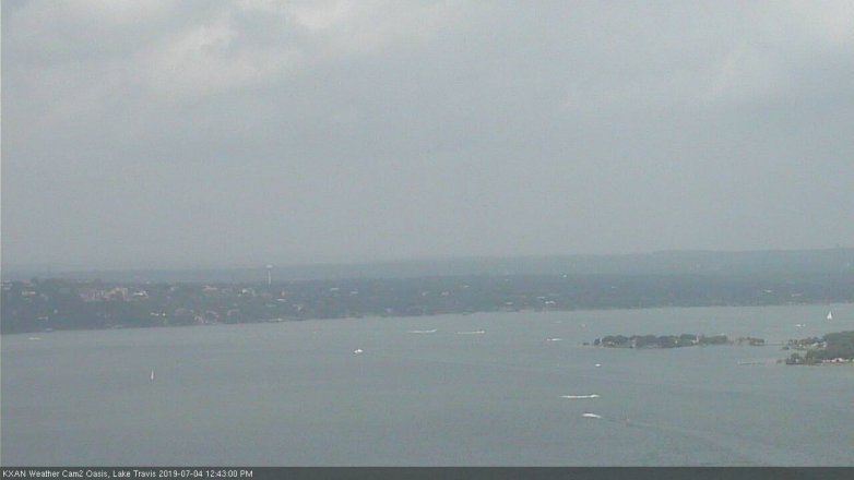 Lake Travis webcam, July 4, 2019 11:45 AM CT