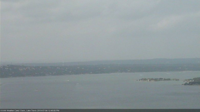 Lake Travis webcam, July 4, 2019 11:50 AM CT