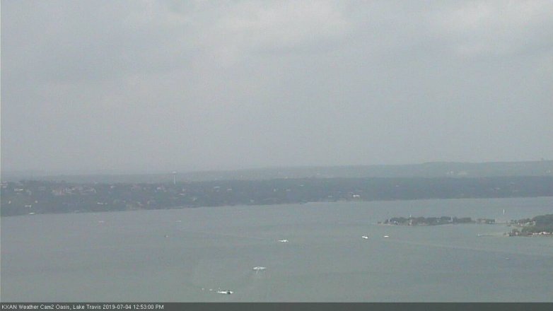 Lake Travis webcam, July 4, 2019 11:55 AM CT