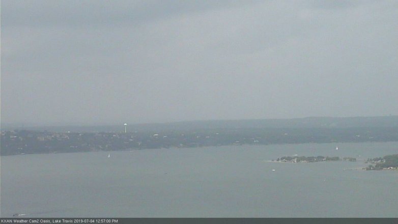 Lake Travis webcam, July 4, 2019 12:00 PM CT