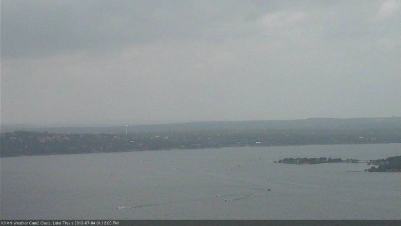 Lake Travis webcam, July 4, 2019 12:15 PM CT