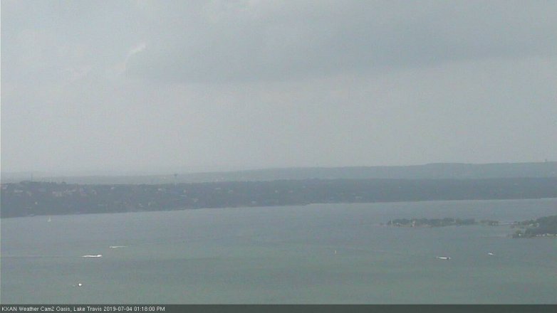 Lake Travis webcam, July 4, 2019 12:20 PM CT