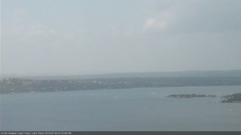 Lake Travis webcam, July 4, 2019 12:25 PM CT