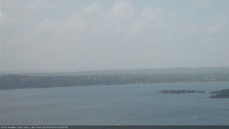 Lake Travis webcam, July 4, 2019 12:30 PM CT