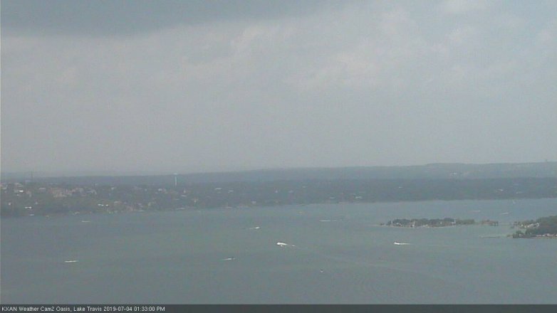 Lake Travis webcam, July 4, 2019 12:35 PM CT