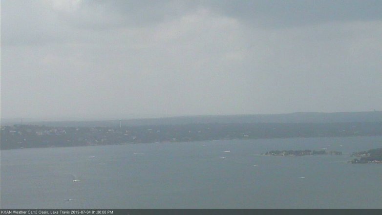 Lake Travis webcam, July 4, 2019 12:40 PM CT