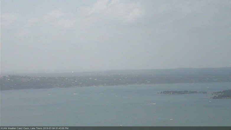 Lake Travis webcam, July 4, 2019 12:45 PM CT