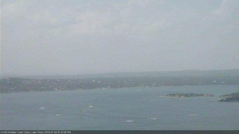 Lake Travis webcam, July 4, 2019 12:50 PM CT
